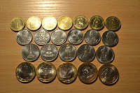 Отдается в дар Дар к 23 февраля — 23 монеты…