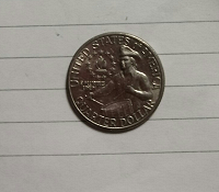 Отдается в дар Монета номиналом 1/4 доллара (25 центов) Вашингтон — «Барабанщик»
