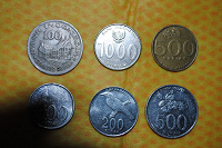 Отдается в дар набор монет Индонезии