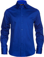 Отдается в дар Мужская синяя рубашка (М) Silky look