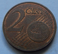 Отдается в дар Монеты номиналом 1 и 2 евроцента