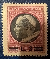 Отдается в дар Марка Ватикана 1946.