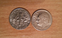 Отдается в дар Монетка США 1 dime