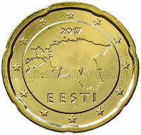 Отдается в дар 20 евро центов, Эстония