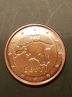 Отдается в дар Монета 1 цент Эстония 2017г.