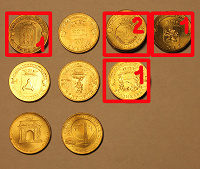 Отдается в дар Монеты 10ти рублевые разные (8 штук)