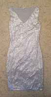 Отдается в дар Платье серебряное oodji c мелкими пайетками-, как чешуйки.