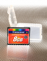 Отдается в дар Карта памяти Transcend Compact Flash (CF) размером 8Gb