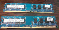 Отдается в дар 2 модуля память DDR2 (1 Gb каждый)