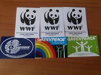 Отдается в дар наклейки WWF
