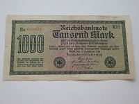 Отдается в дар Германия. 1000 марок. 1922 год