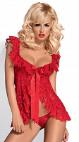Отдается в дар Пеньюар красный кружевной babydoll