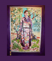 Отдается в дар Картина «Девушка из Киото», планшет, масло.60х80
