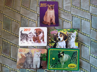 Отдается в дар Календарики с кошками и собаками