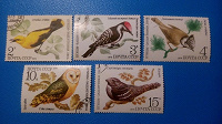 Отдается в дар Набор марок СССР: птицы-защитники леса