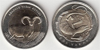 Отдается в дар Турецкие монеты 2 лиры