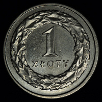 Отдается в дар Монета польская, злотый