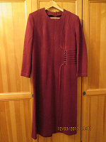 Отдается в дар Тёплое женское платье вишнёвого цвета.
