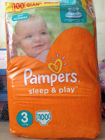 Отдается в дар Детские подгузники Pampers Sleep&Play (5-9кг)
