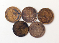 Отдается в дар Монеты 5 копеек 1930 г.