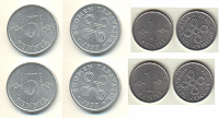 Отдается в дар Монеты: Финляндия. 1 пенни, 5 пенни