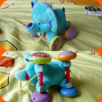 Отдается в дар Мягкая игрушка слонёнок-каталка