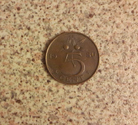 Отдается в дар Нидерланды 5 центов, 1980