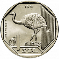 Отдается в дар Монета Перу 1 соль 2018