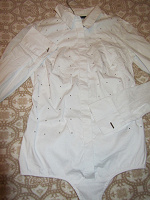 Отдается в дар рубашка-блузка-боди белая S
