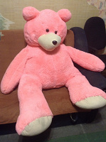 Отдается в дар Мягкая игрушка, медведь розовый большой размер 1,5 метра.