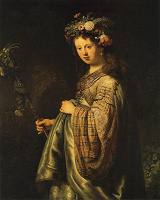 Отдается в дар Репродукция картины Рембрандт ван Рейн «Флора» (Cаския)