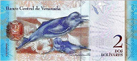 Отдается в дар Венесуэла 2 боливара 2007-08 г «Амазонский дельфин»