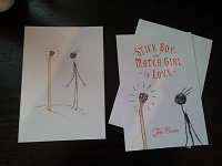 Отдается в дар Поздравительные открытки с конвертами из серии Stick Boy & Match Girl Тима Бартона