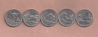 Отдается в дар Монеты 25 центов США (квотеры с «коровами»)