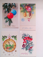 Отдается в дар Советские новогодние открытки.