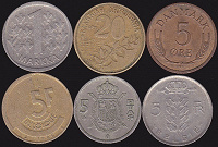 Отдается в дар 6 монет Европы