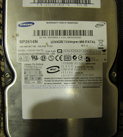 Отдается в дар Жёсткий диск 250Gb