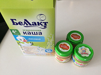 Детское питание: рисовая каша + пюре цветная капуста