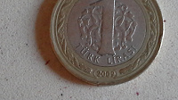 Отдается в дар монета 1 лира Турция