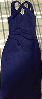 Отдается в дар Синее вечернее платье 42 р (почти новое)