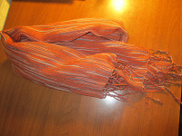Отдается в дар Оранжевый полосатый шарф
