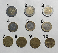 Отдается в дар 2, 1 Евро и 50, 20 цетов