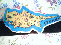 Отдается в дар Ластик в форме острова Кипр