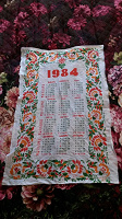 Отдается в дар Трикотажный календарь 1984 год