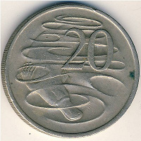 Отдается в дар 20 австралийских центов 1982 года в коллекцию