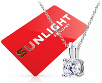 Отдается в дар Серебряная подвеска с фианитом от SUNLIGHT
