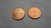 Отдается в дар Монета 1/2 нового пенни «Цветы» Остров Мэн, 1975 г.