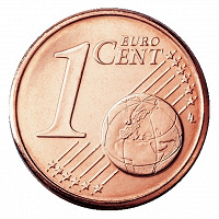Отдается в дар Один евро цент, монета