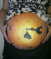 Отдается в дар аквагрим роспись живота беременной
