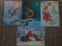 Отдается в дар Советские новогодние открытки